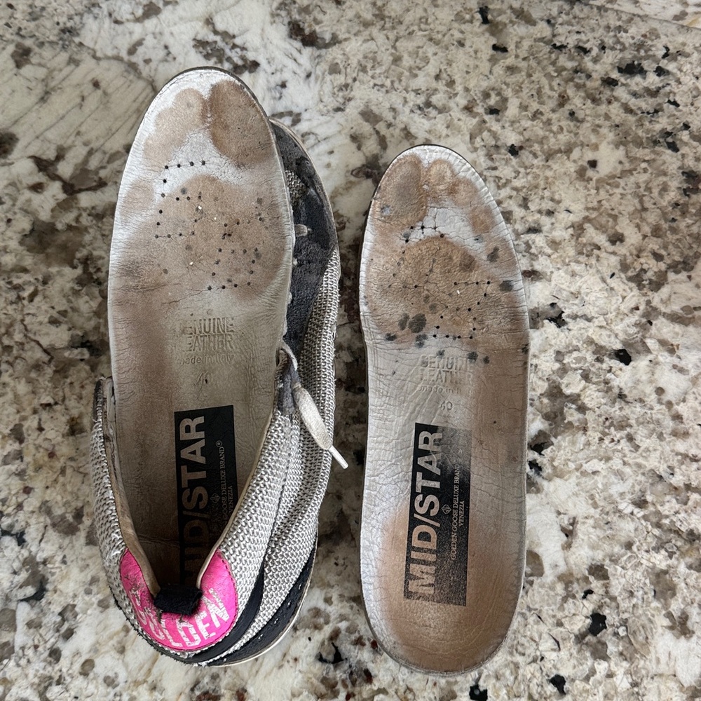 Golden Goose Mid Star Women's Sneakers in Gray and Pink - Picture 7 of 7